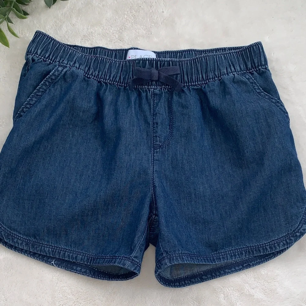 Children’s Place Chambray Shorts 10 Denim-like Cotton EUC